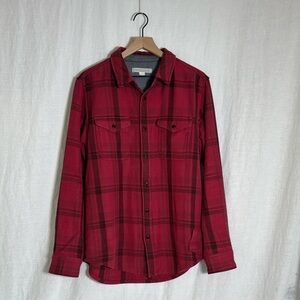 Outerknown Transitional Flannel Utility Shirt Size Medium Red